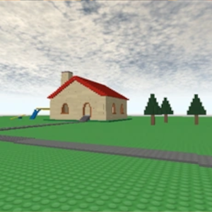 a blocky platform with a red ring of fire