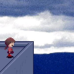 a girl overlooking the edge of a building