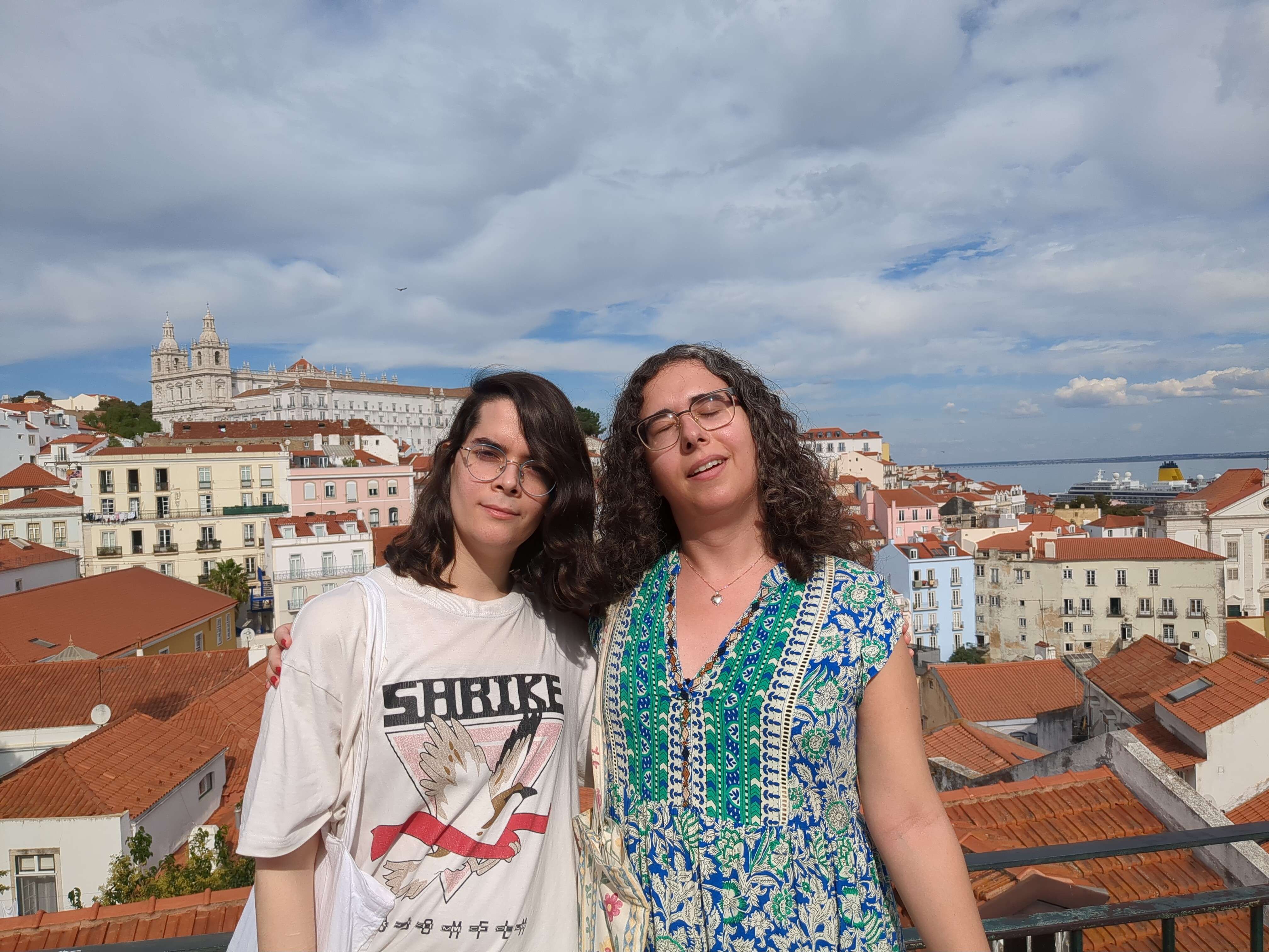 "me and gwen overlooking lisbon"